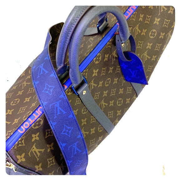 Louis Vuitton LV Cup Blue Keepall 45 Duffle Bag 862938